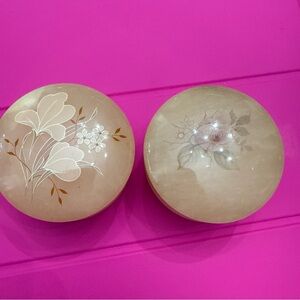 Vintage Vintage 2 Small Alabaster Trinket Box